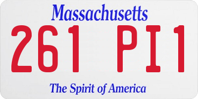 MA license plate 261PI1