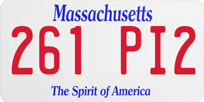 MA license plate 261PI2
