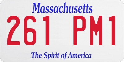 MA license plate 261PM1