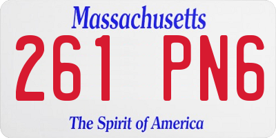 MA license plate 261PN6