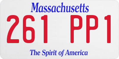 MA license plate 261PP1