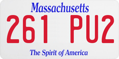 MA license plate 261PU2
