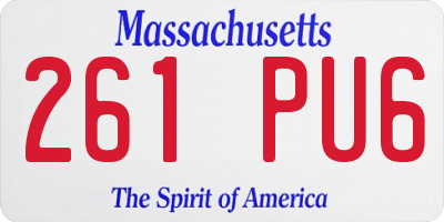 MA license plate 261PU6