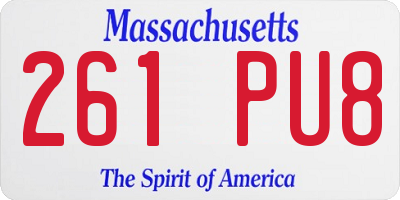 MA license plate 261PU8