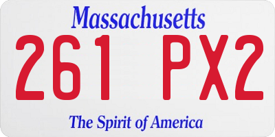 MA license plate 261PX2
