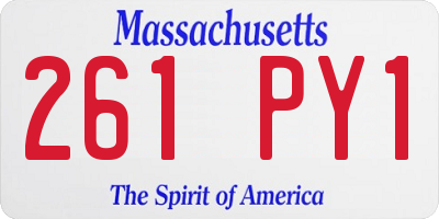MA license plate 261PY1