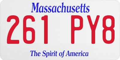 MA license plate 261PY8
