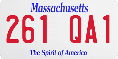 MA license plate 261QA1