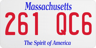 MA license plate 261QC6