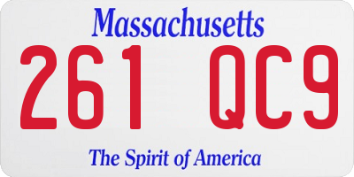 MA license plate 261QC9