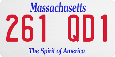 MA license plate 261QD1