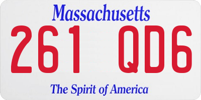 MA license plate 261QD6