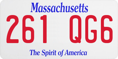 MA license plate 261QG6