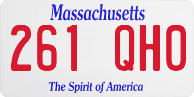 MA license plate 261QH0