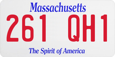 MA license plate 261QH1