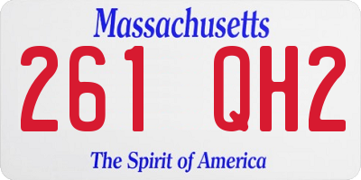 MA license plate 261QH2