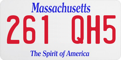 MA license plate 261QH5