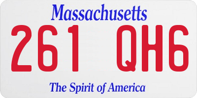 MA license plate 261QH6