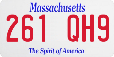 MA license plate 261QH9
