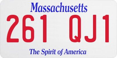MA license plate 261QJ1