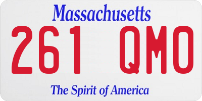MA license plate 261QM0