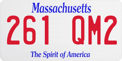 MA license plate 261QM2