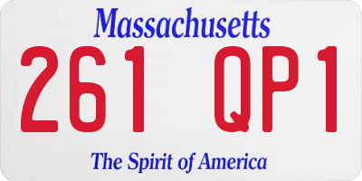 MA license plate 261QP1
