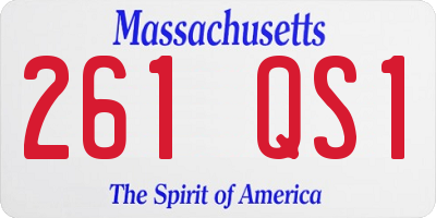 MA license plate 261QS1