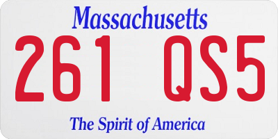 MA license plate 261QS5
