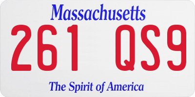 MA license plate 261QS9