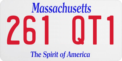 MA license plate 261QT1
