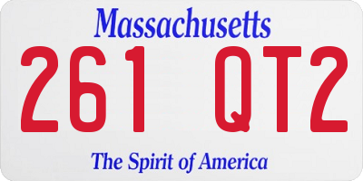 MA license plate 261QT2