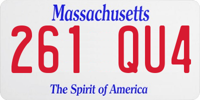 MA license plate 261QU4