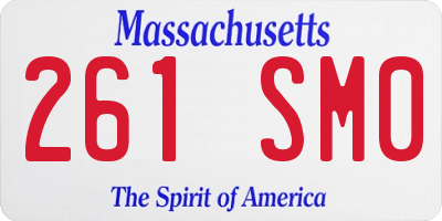 MA license plate 261SM0