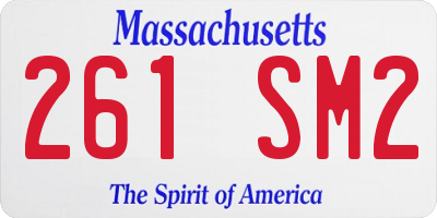 MA license plate 261SM2
