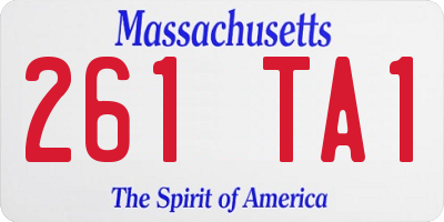 MA license plate 261TA1