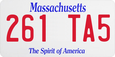 MA license plate 261TA5