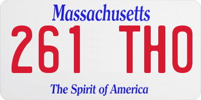 MA license plate 261TH0