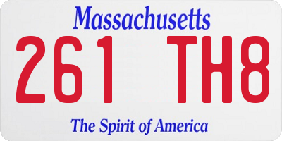 MA license plate 261TH8