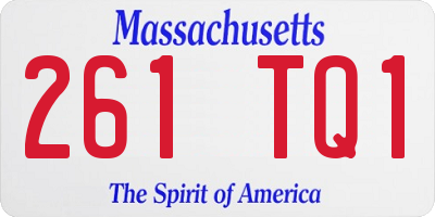 MA license plate 261TQ1
