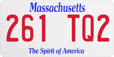 MA license plate 261TQ2