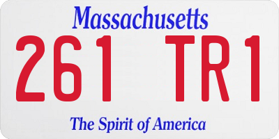 MA license plate 261TR1