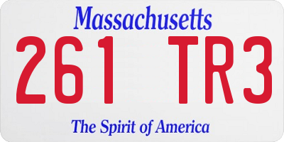 MA license plate 261TR3