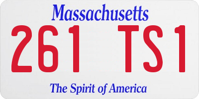 MA license plate 261TS1