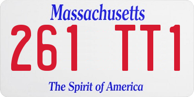 MA license plate 261TT1