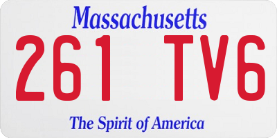 MA license plate 261TV6