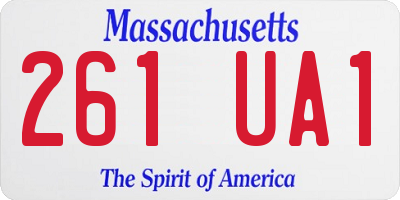 MA license plate 261UA1