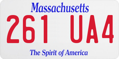 MA license plate 261UA4