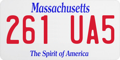 MA license plate 261UA5