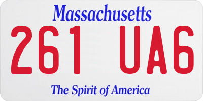 MA license plate 261UA6